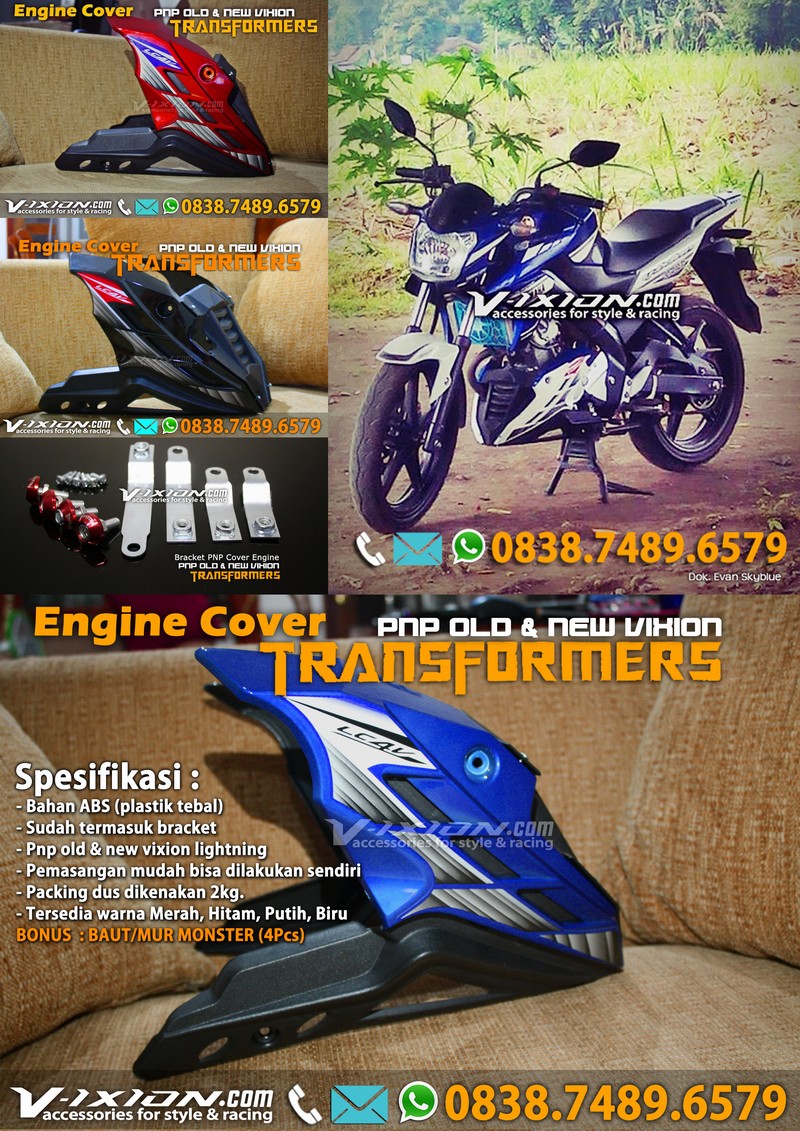 Cover Engine Transformer (pnp old & new vixion) bahan ABS 